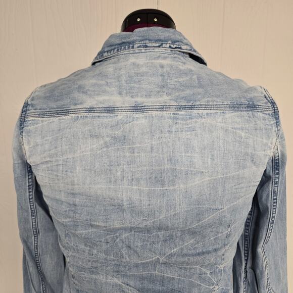 Women's American Eagle Button Down Denim Long Sleeve Top | Size Medium - Picture 8 of 11